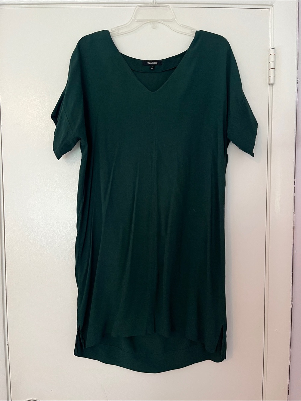 Madewell Dark Green V-Neck Dress
